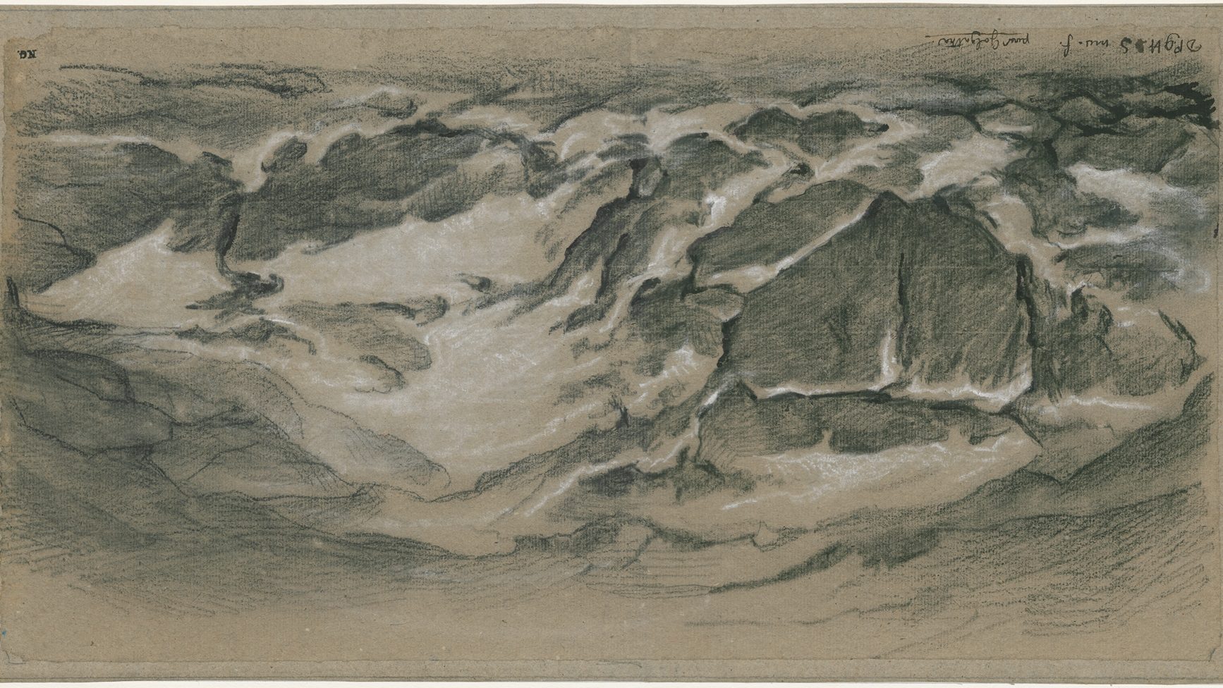 Rotsachtig berglandschap: ‘pour Golgotha’
David Humbert de Superville (Dutch, 1770-1849)