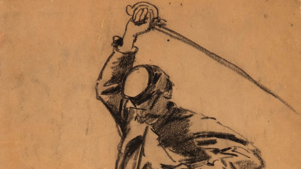 Cavalry Soldier with Sword on Horseback (1863)
Winslow Homer (American, 1836-1910)